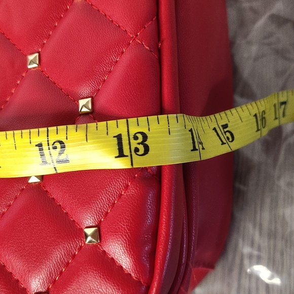 BADGLEY MISCHKA Red And Gold Pocket Studded Backpack main image 10